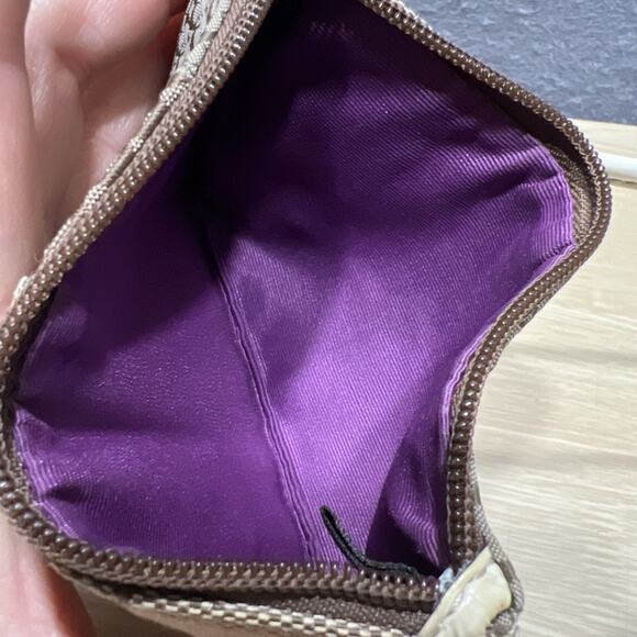 Coach Monogram Wristlet Mini Bag Brown - Picture 7 of 14